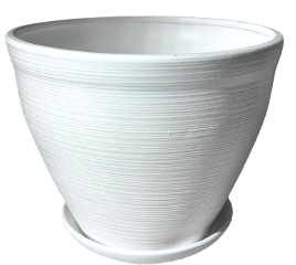 Doniczka Malwa z podstawkiem biały